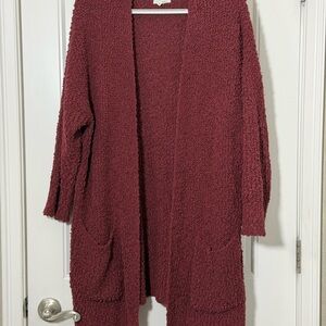 Maurices Open-Front Cardigan - Wine